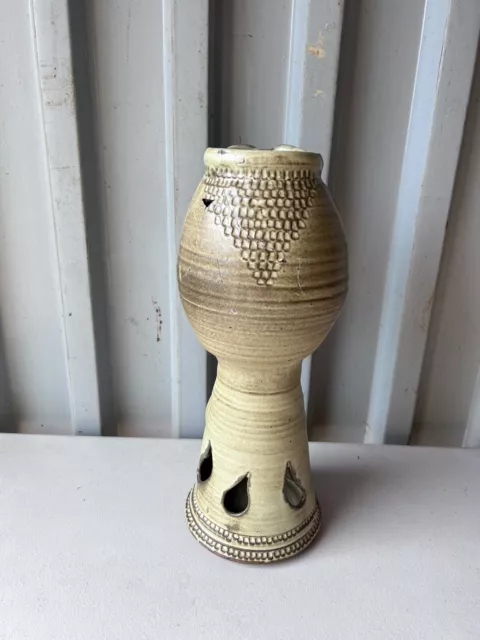 Vintage  70'S Studio Art Pottery Face Vase 3