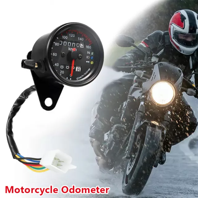 Universal Digital Motorrad Tacho Kilometerzähler Tachometer Kontrollleuchten LED