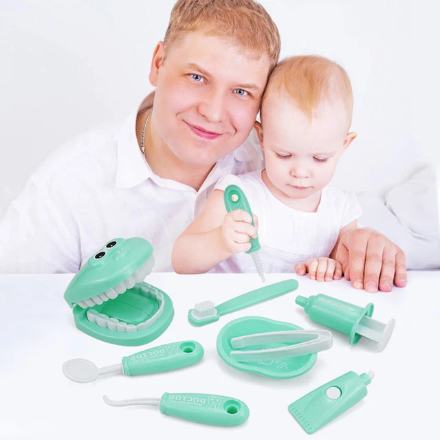 Tikhell 9-teiliges Zahnputzspiel f? Kinder, p?agogisches Dental-Szenenspielzeug,