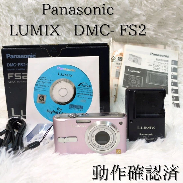 PANASONIC LUMIX DMC-FS2 Pink Digital Camera Used Japan