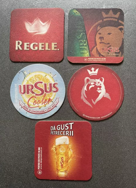 URSUS Beer Coasters Romania / Set of 5