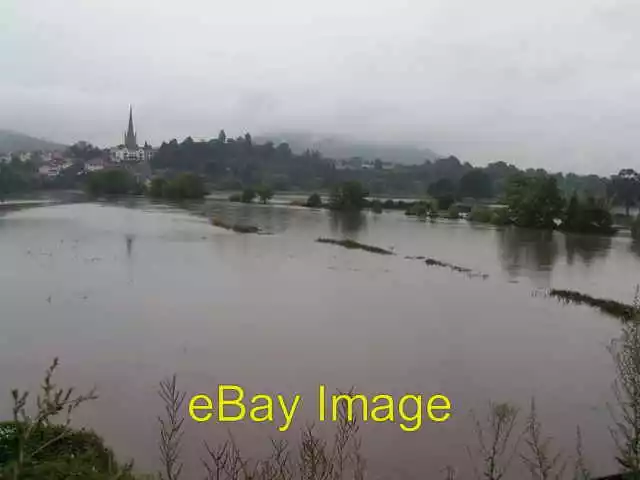 Photo 6x4 Flooding in Ross Ross-on-Wye The River Wye in summer flood. c2007