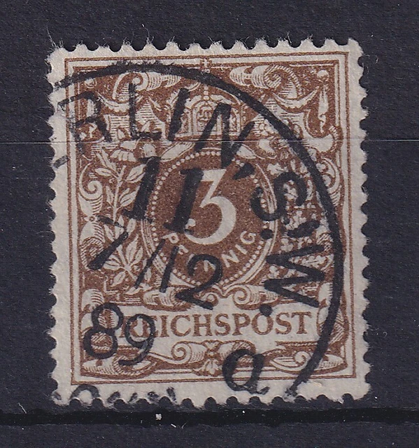 Dt. Reich 3 Pf Krone/Adler Mi.-Nr. 45 aa, gestempelt 1889 kleiner Riss gepr. BPP