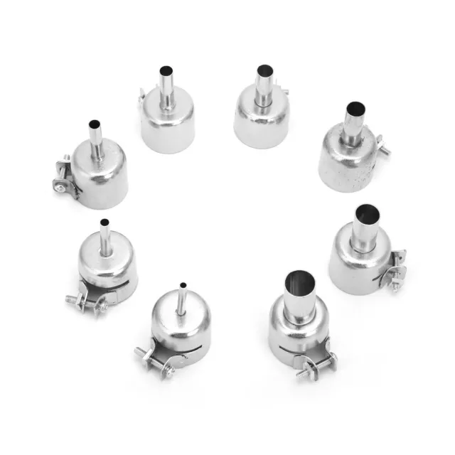 8 Pcs Hot Air Gun Nozzle Heat Resisting Nozzle For 850 Heat Gun 3~12mm HEL