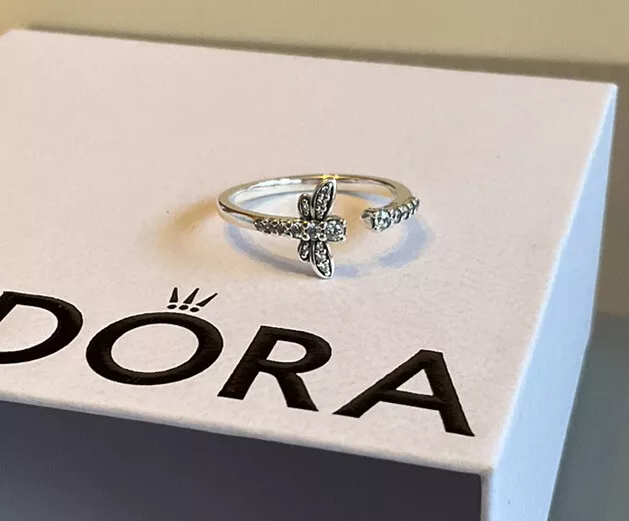 Sparkling dragonfly discount open ring
