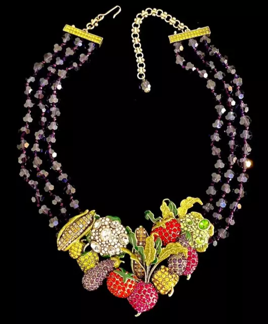 Heidi Daus Veggies Delight Crystal Beaded Necklace