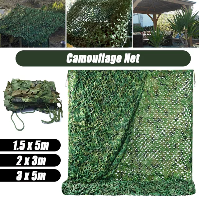 Camouflage Netting Camo Net 3X5M Hunting Shooting Camping Army Green Hide Cover