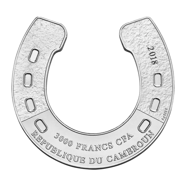 Horseshoes Lucky Seven 3 oz Silver Coin 3000 Francs CFA Cameroon 2018 2