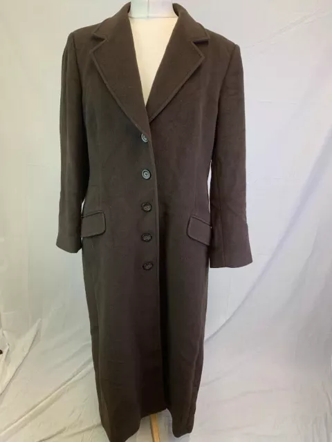 PAUL COSTELLOE DRESSAGE Long Coat Brown Full Length Wool Angora