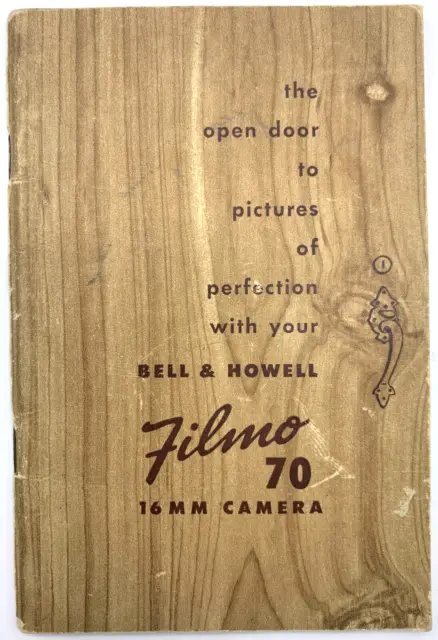 Bell & Howell Filmo 70 16mm Camera Manual Instruction Booklet