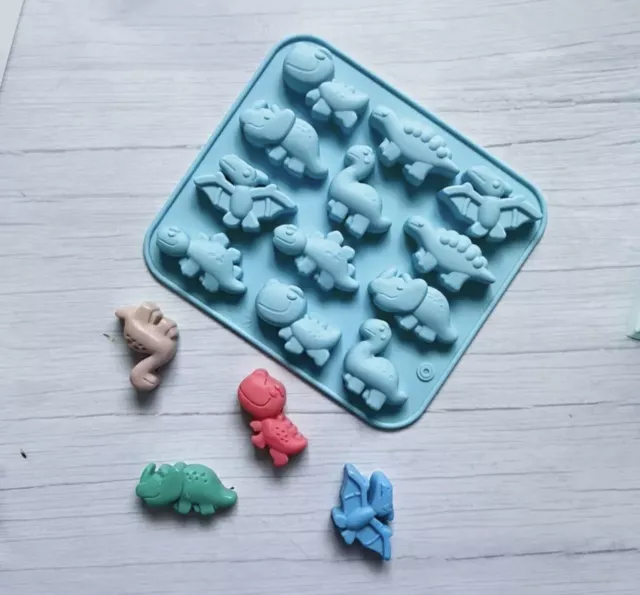 Dinosaur Silicone Chocolate mould cake ice Cube Sugar Craft Clay Fondant Candy