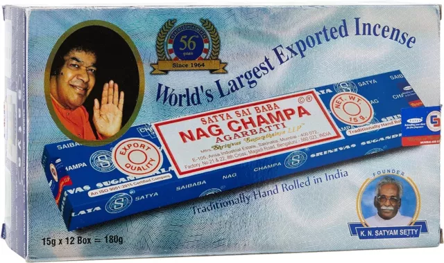 Encens Satya Nag Champa Sai Baba - Carton de 12 boites de 15gr 2