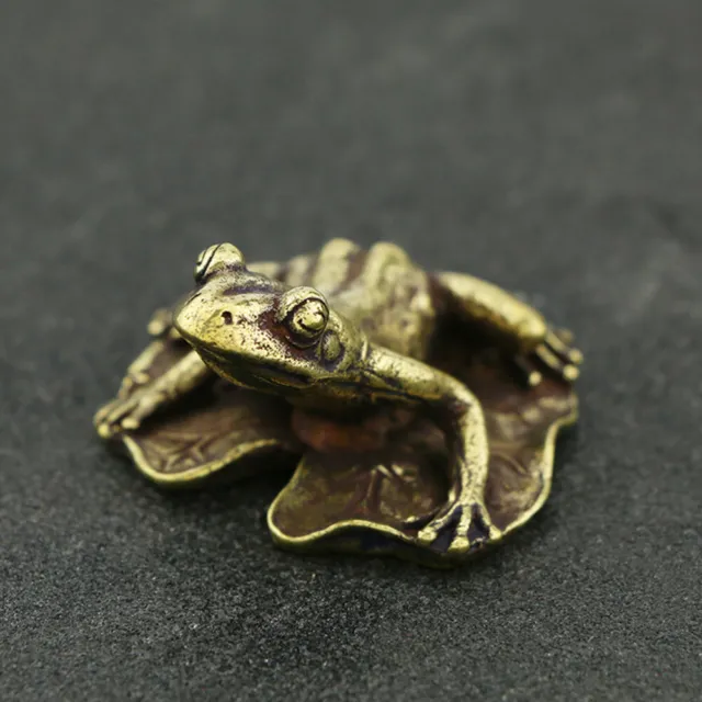 Frog Tea Pet Frog Figurines Tabletop Adornment Vintage Crafts