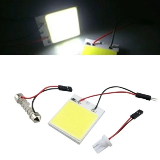 48SMD 4W lampe COB voiture lumière intérieure panneau dôme blanc ampoule T10