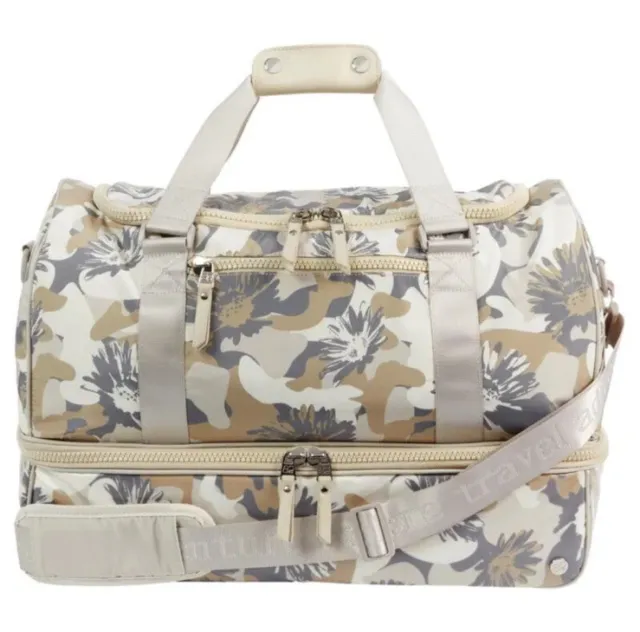 Samantha Brown To-Go Polyester Coated Bottom Weekender - Oat Floral Camo