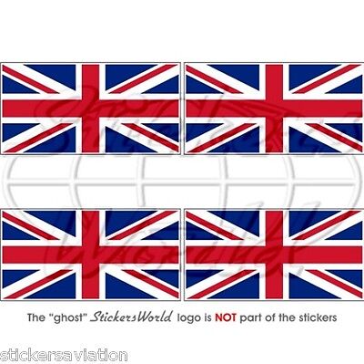 Union Jack Bretagna UK Bandiera Regno Unito Adesivi in Vinile Adesivi 50mm x4