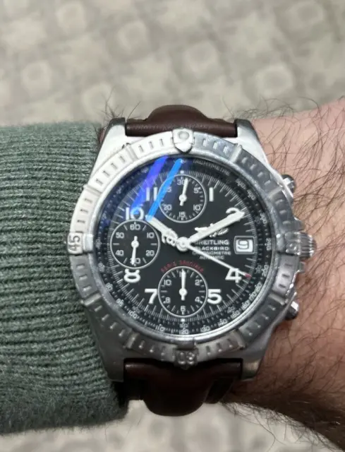 Genuine Breitling Blackbird Chronograph Watch