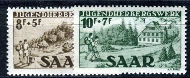 Saar 1949 262-263 ** Postfrisch Tadellos Jugendherbergswerk (F4078