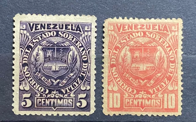 Venezuela 1891 Local Zuela Set MH 2FM430