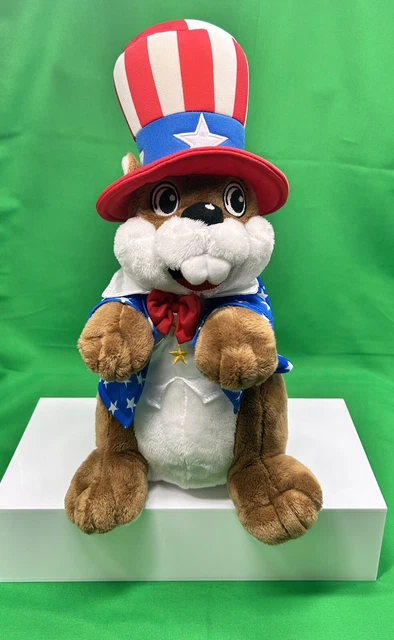 Peluche castoro BUC-EES patriottico zio Sam veterano 4 luglio peluche Peluche castoro BUC-EES patriottico zio Sam veterano 4 luglio peluche