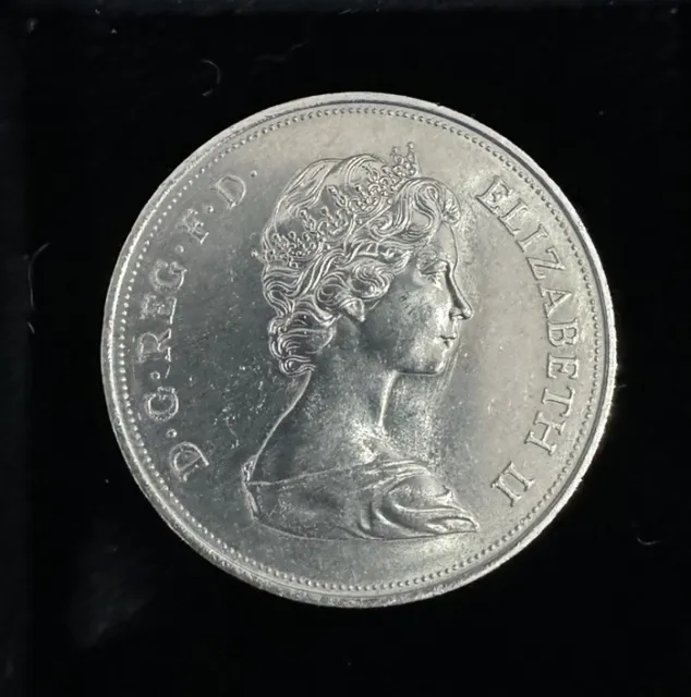 1972 Queen Elizabeth & Prince Philip Silver Wedding Anniversary Coin. Crown
