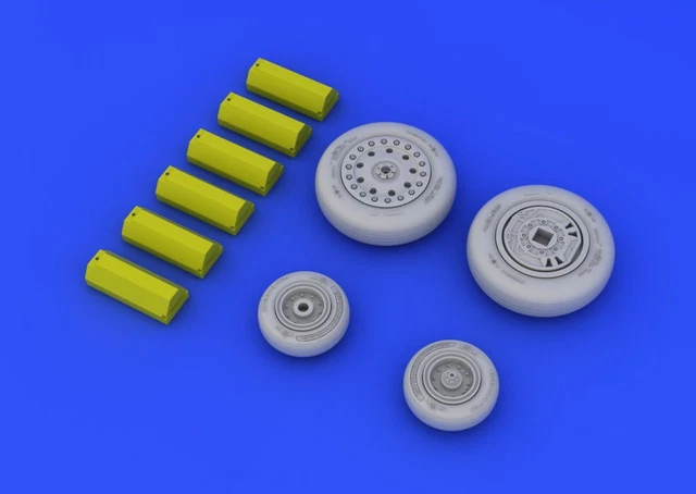 Eduard 1/48 Brassin F-4B/ N wheels for Academy kit - #648114 Eduard 1/48 Brassin F-4B/ N wheels for Academy kit - #648114