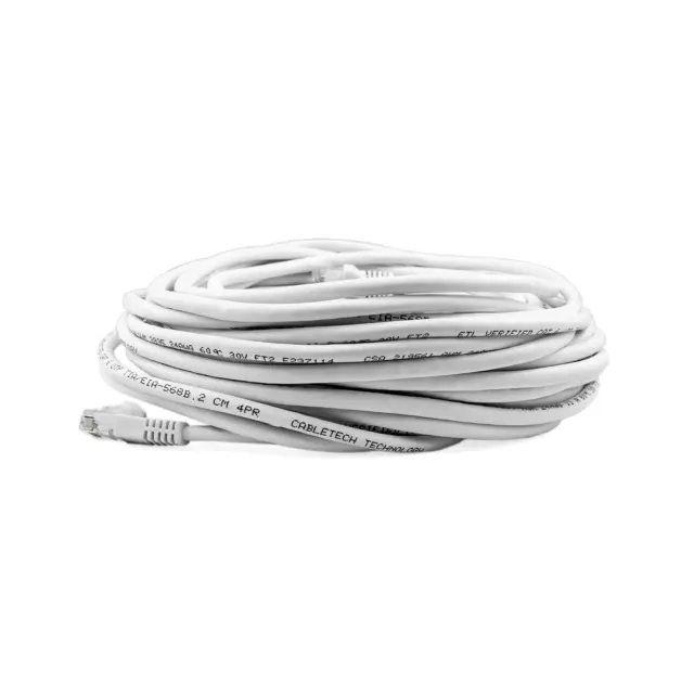 PTC Cat 6 Patch White Ethernet Internet LAN Network Cable 50 ft. 2