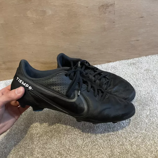 Nike Tiempo UK 9 Legend 9 Elite FG Black Football Boots Shoes Men’s Sports
