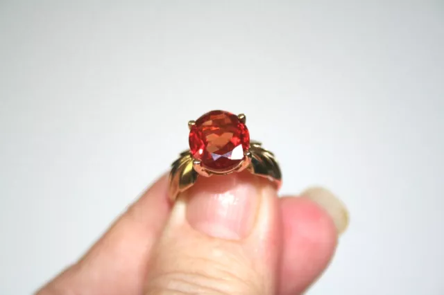 Lovely Vintage, 10k, 5 ct. Flame Fusion Alexandrite Sapphire Ring         (F147)