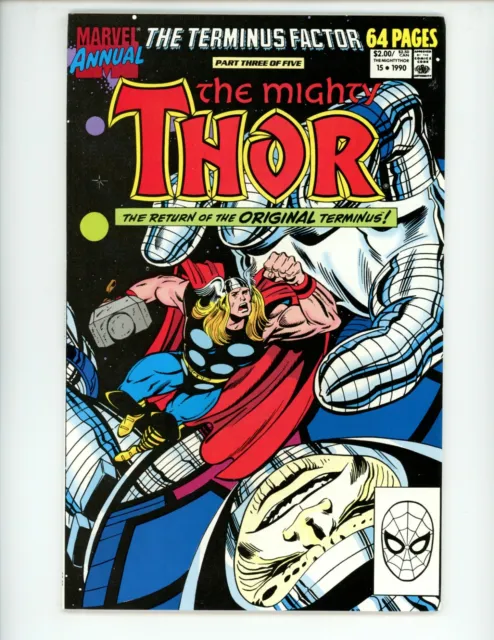 Thor Annual #15 1990 VF/NM 1st Series Marvel Comics Terminus Comic Book