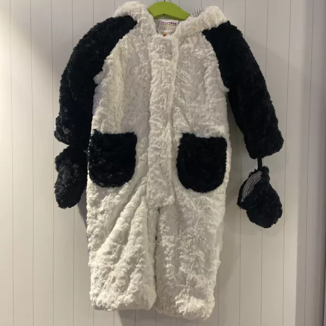 John Lewis Panda Fur Snow Pram Suit 9-12 Months Big