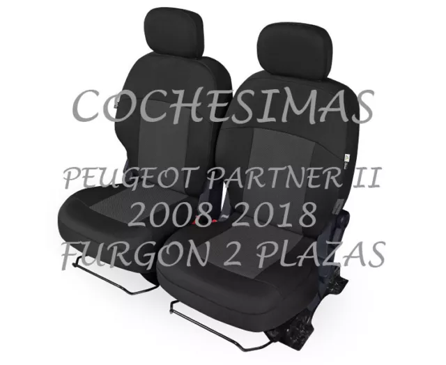 Fundas a medida para asientos PEUGEOT PARTNER II 2PLAZAS 08-18 forros cubiertas