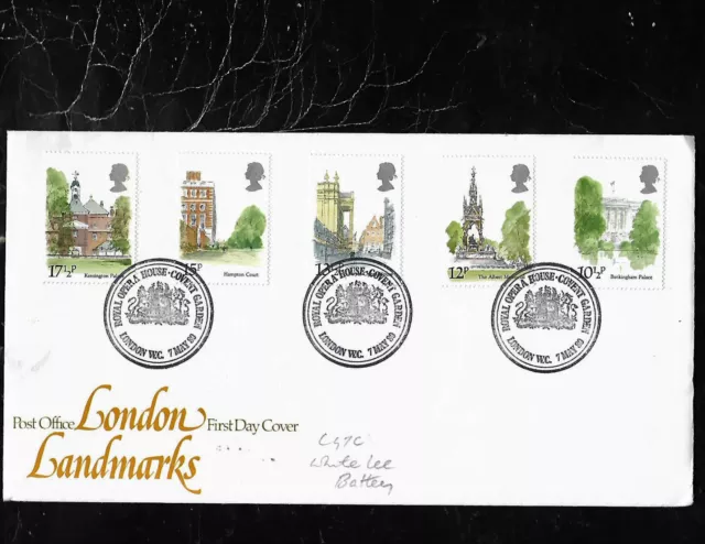 Great Britain 1980 FDC PO Cover London Landmarks Royal Opera House Covent Garden