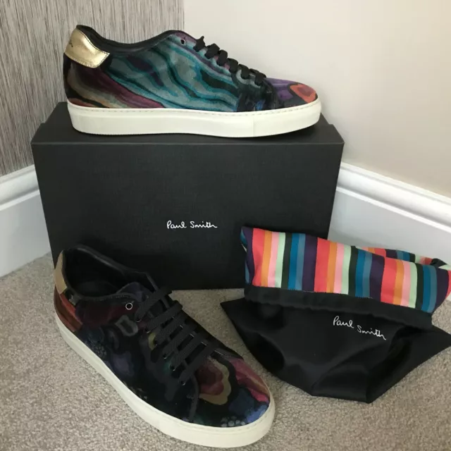 PAUL SMITH PSYCHEDELIC Dreamer Velvet Basso Trainers Size Uk 8 Eu