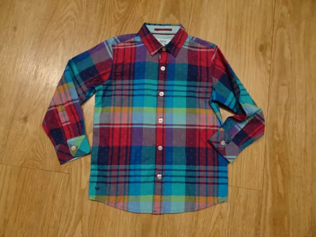 TED BAKER boys multi check long sleeve shirt AGE 6 YEARS NEW BNWT £ 24