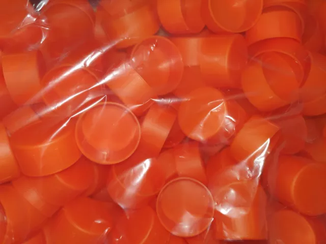 END CAPS FIT 48.3mm diameter TUBES 2,400 x Orange tube end caps ONLY £174.95