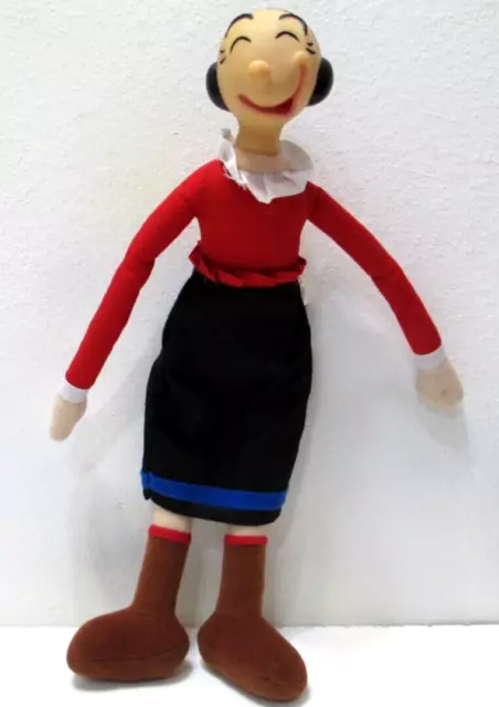 Popeye's Girlfriend Olive Oil 14" Plush Stuffed Doll Play By Play 2000