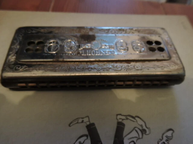 harmonica M.Hohner : echo bell metal reeds - double - en l'état