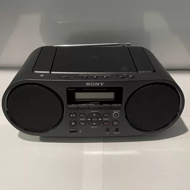 Sony ZS-RS60BT CD BoomboxW/ Bluetooth, NFC, AM/FM, USB, Headphone No Power Cable