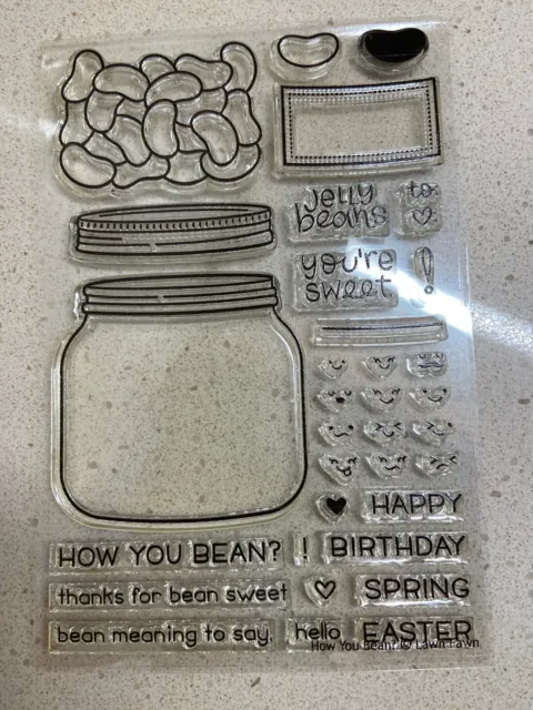 Lawn Fawn "HOW YOU BEAN?" Clear Stamps Set & Matching "SHAKER ADD ON" Dies 3