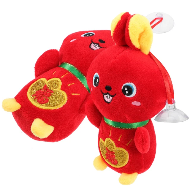 2 Pcs Poupée Lapin Décoration De Voiture Astrologie Chinoise