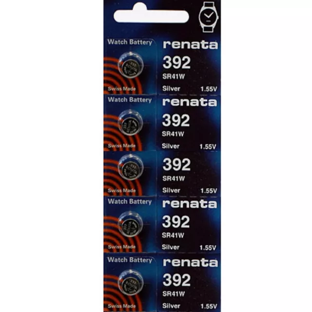 Renata Single Watch Battery Swiss Made 392 or SR41SW Or AG3 1.5V Fast Ship