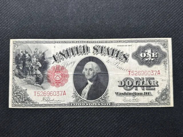 $1 1917 United States Note Legal Tender - Sawhorse VF/XF Problem free! Nice Note