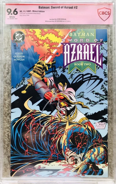 Batman: Sword of Azrael 2 CBCS CGC 9.6 (signed by Kevin Nowlan & Joe Quesada)!!