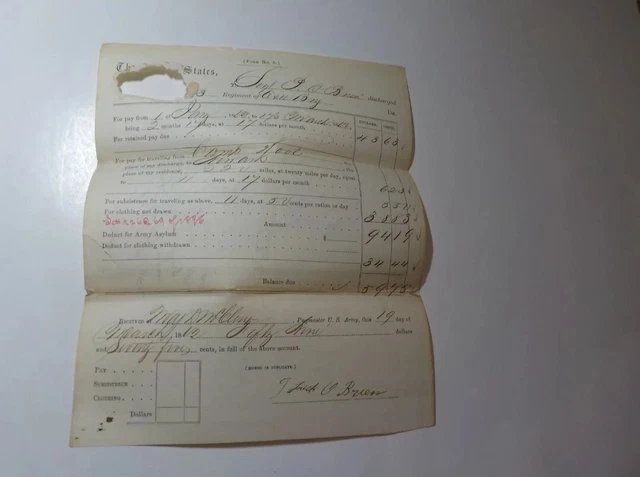 Civil War Document 1862 3rd Excelsior Brigade Discharge Camp Wool Paper VTG NR Civil War Document 1862 3rd Excelsior Brigade Discharge Camp Wool Paper VTG NR