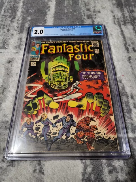 Fantastic Four 49 (1st Galactus, 2nd Silver Surfer) Marvel 1966 CGC 2.0 GD