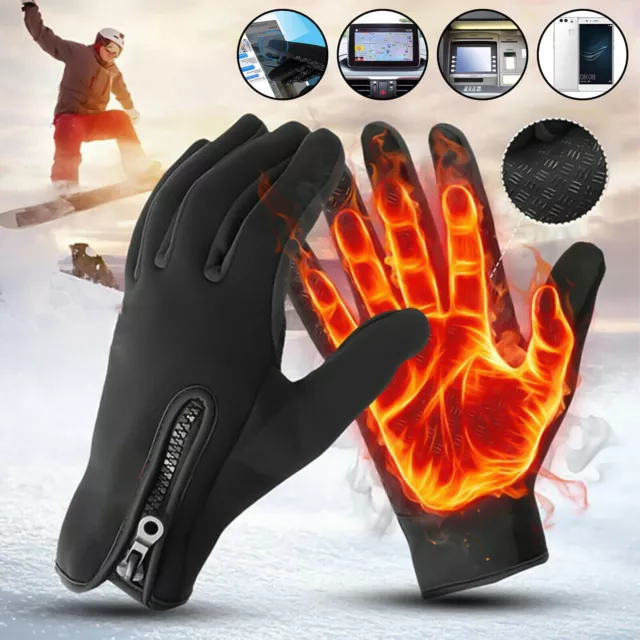 Windproof Waterproof Winter Gloves Touch Screen Warm Thermal Men Women Mittens