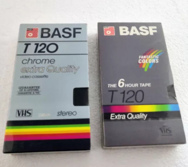 2 Pack, BASF T-120 Extra Quality 6 Hour VHS Tape