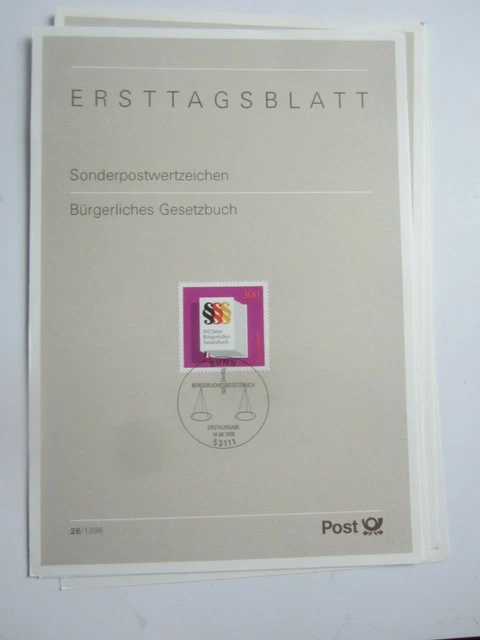 ERSTTAGSBLATT bürgerliches gesetzbuch 14.08.1996