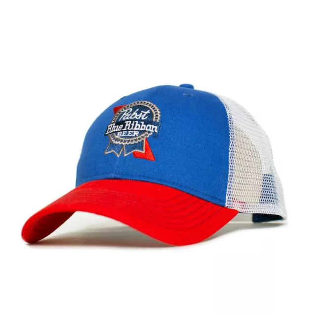 Pabst Blue Ribbon Embroidered Logo Hat Blue